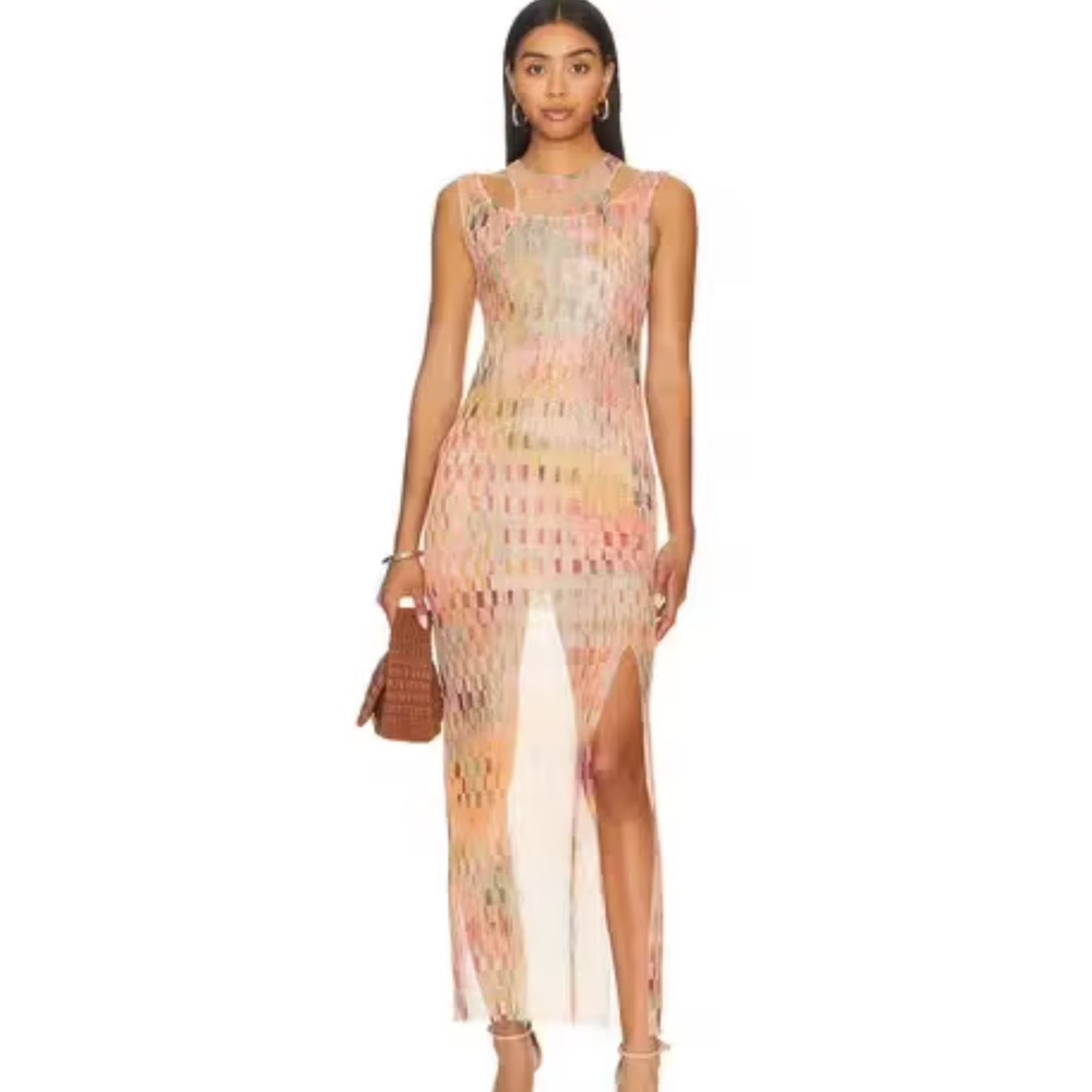 Multicolor Sleeveless Maxi Dress